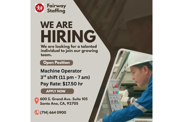 3RD SHIFT MACHINE OPERATOR image 1