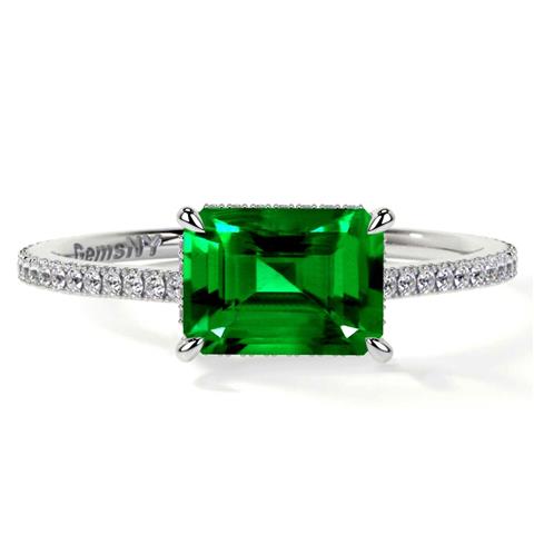 $2147 : Get Emerald Halo Ring image 1