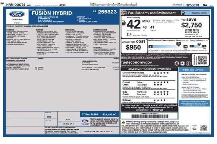 $13778 : Ford Fusion Hybrid 2020 SE 4 image 9