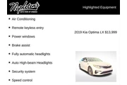 $13999 : Kia Optima 2019 LX 4dr Sedan thumbnail