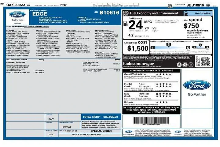 $13646 : Ford Edge 2018 Titanium 4dr image 3