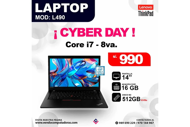 laptop Intel Core i7- 8va image 1
