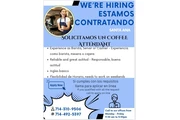 Solicitamos un coffe Attendant en Orange County