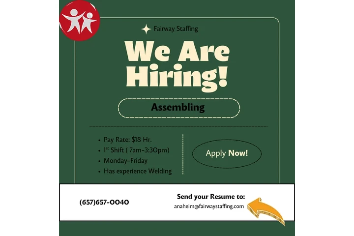 Now Hiring Assembling! image 1