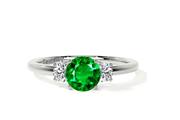 $2917 : Shop Three Stone Emerald Ring thumbnail