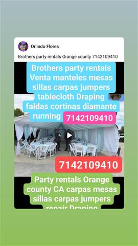 Brothers party rentals Orange image 2