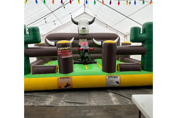 Rustic tables-bounce house image 7