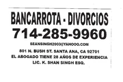 ABOGADO DE BANCARROTA en Orange County