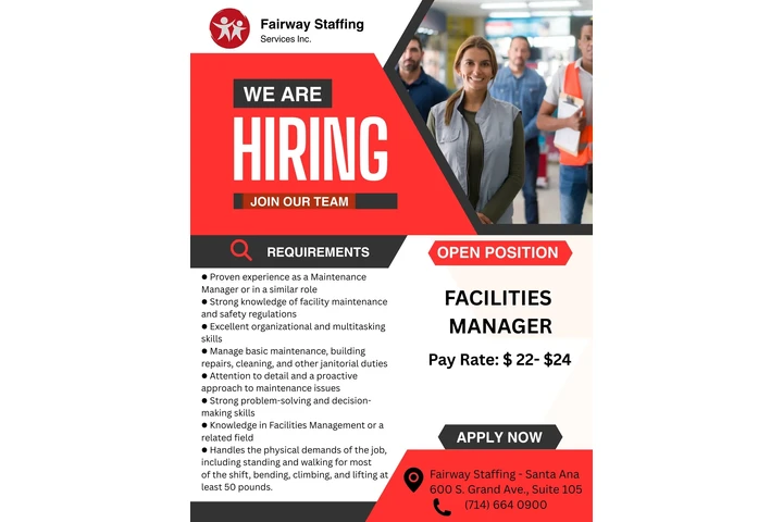 FACILITIES MANAGER image 1
