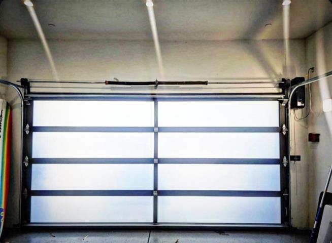 Full glass view garage door image 1