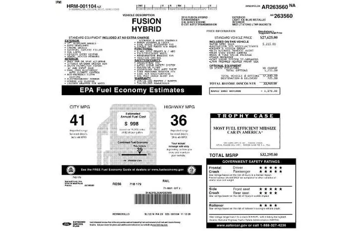 $8738 : Ford Fusion Hybrid 2010 4dr image 6
