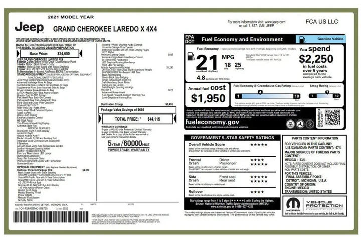 $19995 : 2021 Grand Cherokee Laredo X image 4