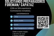 FOREMAN/ CAPATAZ /PREPARADORES en San Diego