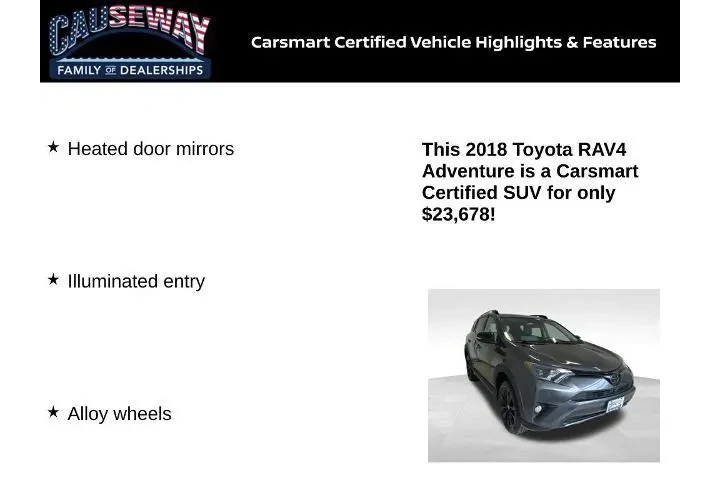 $23678 : Toyota RAV4 2018 AWD Adventu image 6