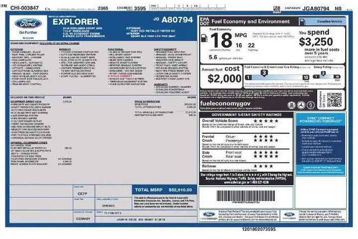 $24244 : Ford Explorer 2018 AWD Sport image 3