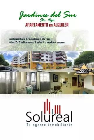 $950 : Apartamento amueblado familiar image 1