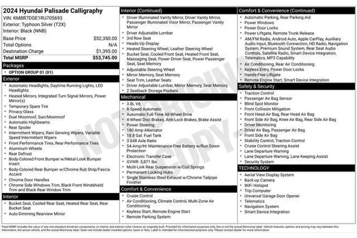 $35973 : Hyundai PALISADE 2024 AWD Ca image 5