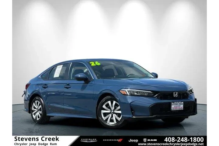 $26998 : Honda Civic 2026 LX 4dr Seda image 1