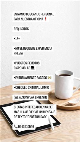 Job opportunity/ Oportunidad image 2