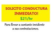 ⏭CONDUCTORA INMEDIATO! 💲21/hr en Los Angeles