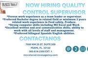 Quality Control Supervisor en Miami