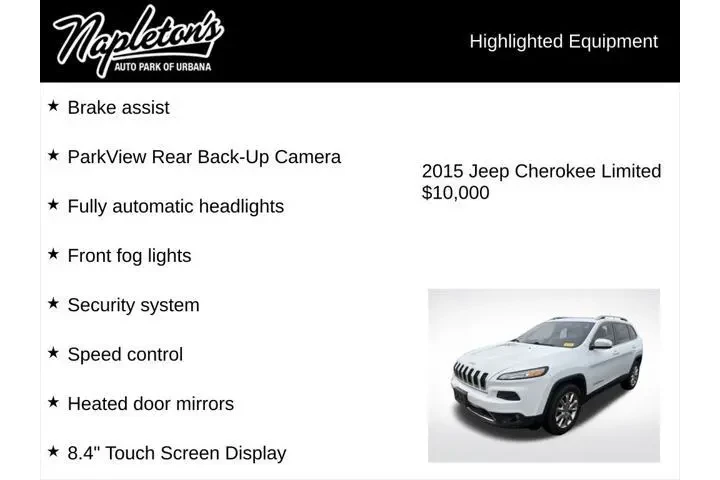 $10000 : Jeep Cherokee 2015 4x4 Limit image 7