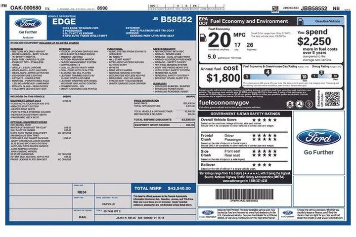 $11495 : Ford Edge 2018 Titanium 4dr image 7