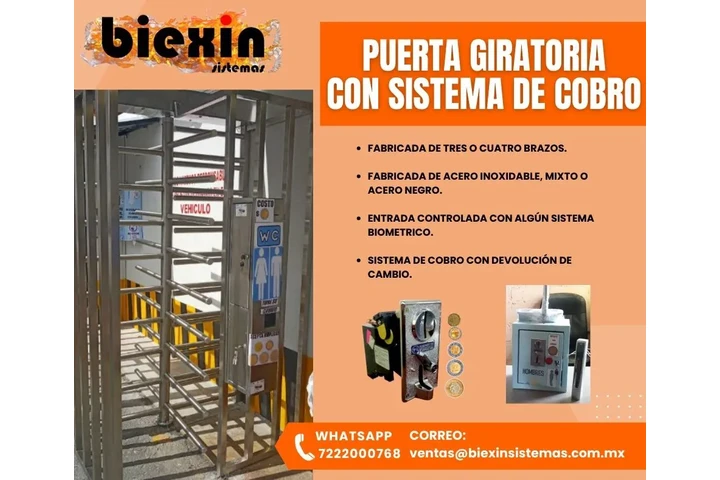 TORNIQUETE GIRATORIO CON SISTE image 1