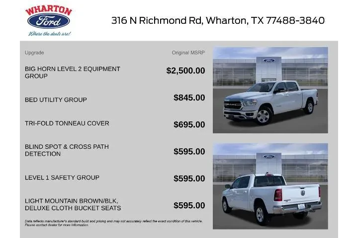 $23994 : Ram 1500 2021 4x2 Big Horn 4 image 2
