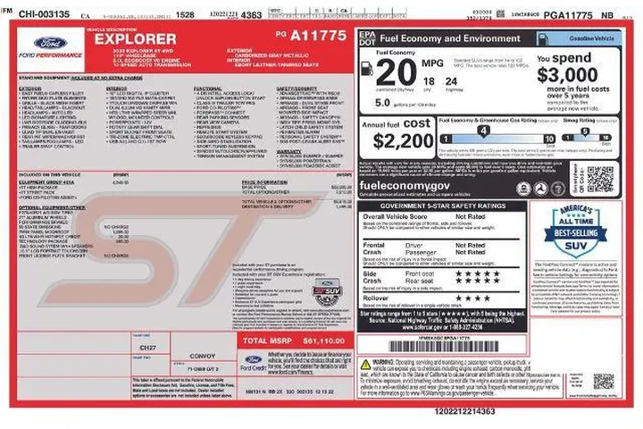 $39400 : Ford Explorer 2023 AWD ST 4d image 3