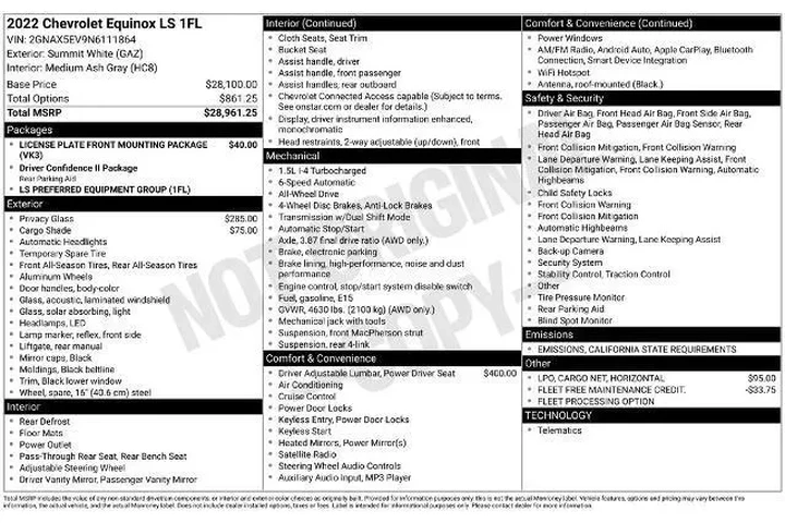 $18476 : Chevrolet Equinox 2022 4x4 L image 3