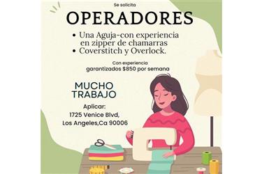 BUSCAMOS OPERADORES en Los Angeles