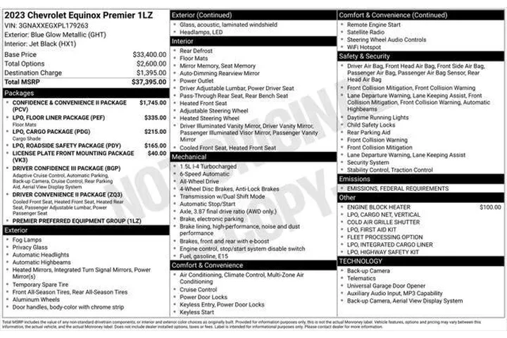 $21316 : Chevrolet Equinox 2023 4x4 P image 5