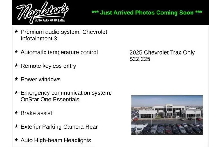 $22225 : Chevrolet Trax 2025 LT 4dr C image 1