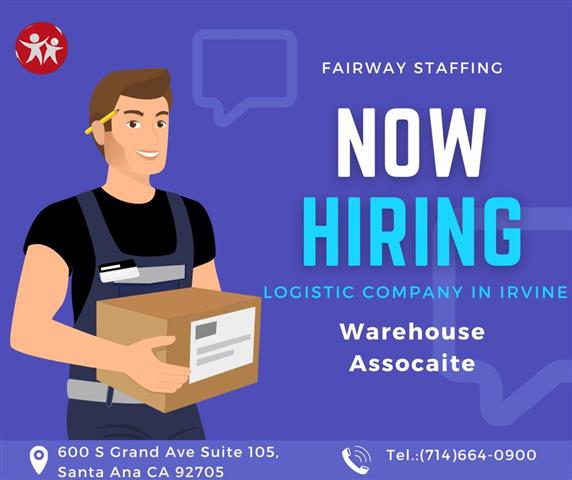 Now Hiring Warehouse Assocaite image 1