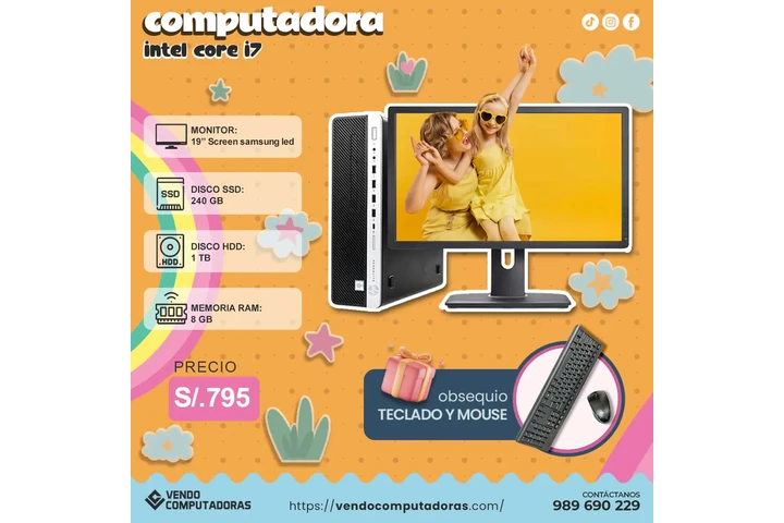 $795 : Tu nueva PC Intel i7 completa image 4