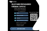 FOREMAN/ CAPATAZ /PREPARADORES en San Diego
