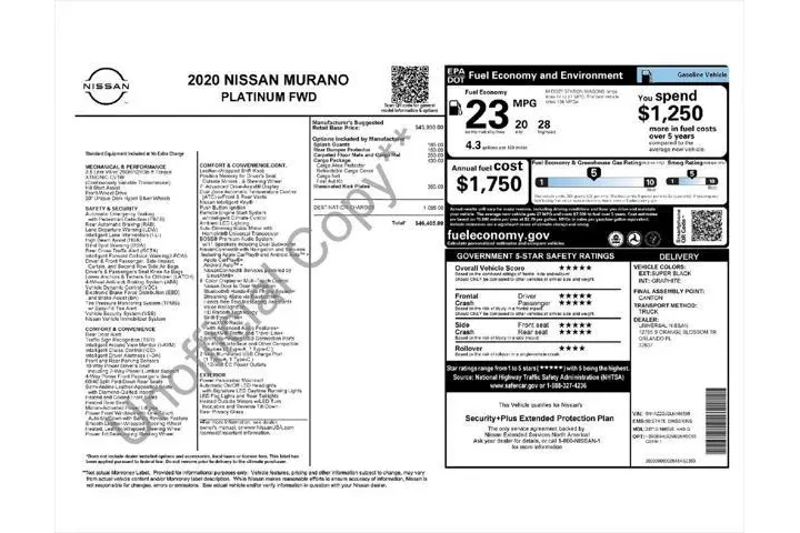 $22487 : Nissan Murano 2020 Platinum image 4