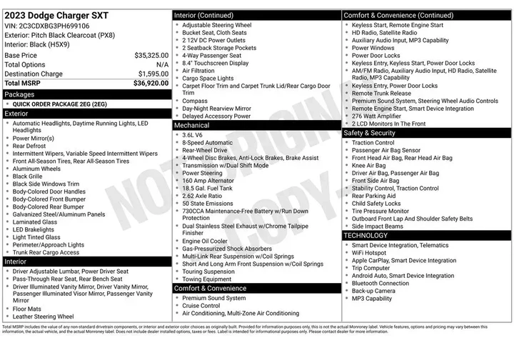 $21959 : Dodge Charger 2023 SXT 4dr S image 9