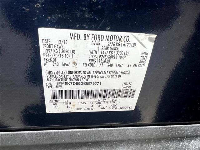 $13977 : 2016 FORD EXPLORER XLT FWD V6 image 3