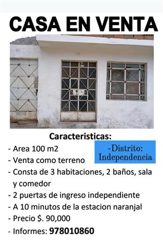 $90000 : Vendo Casa en independencia. image 1