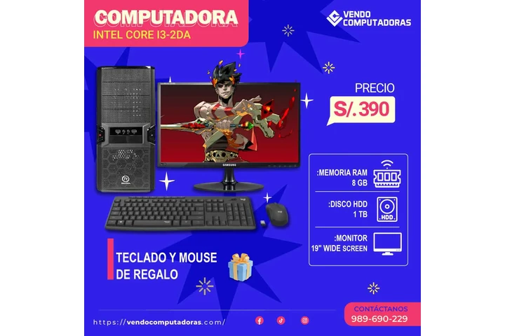 $390 : ¡PC con Monitor + Regalo! image 2