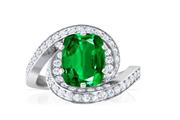 $8181 : Buy Spiral Shank Emerald Ring thumbnail