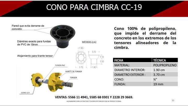 Cono para cimbra CC-19 image 1