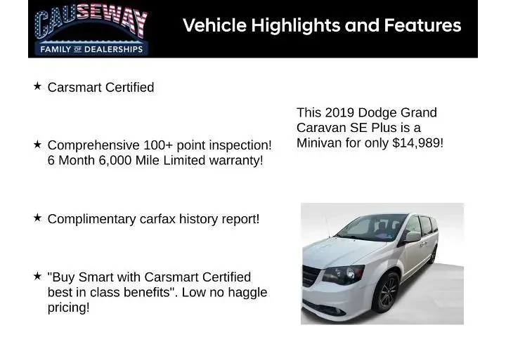$14989 : Dodge Grand Caravan 2019 SE image 2