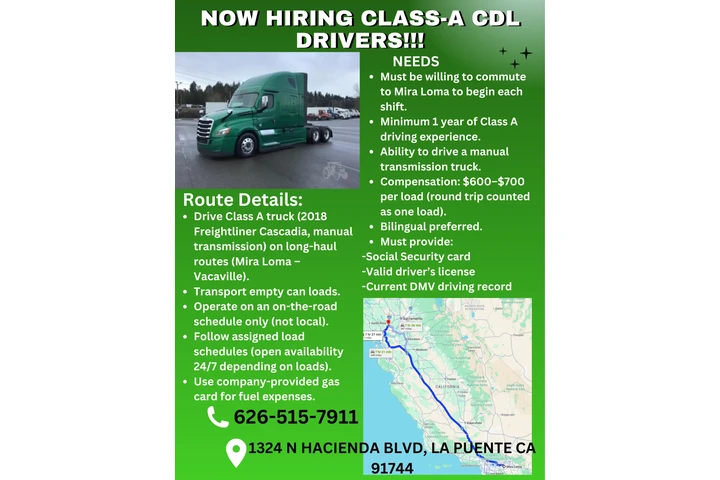 MANEJADOR DE CAMINOETA CLASE A image 1