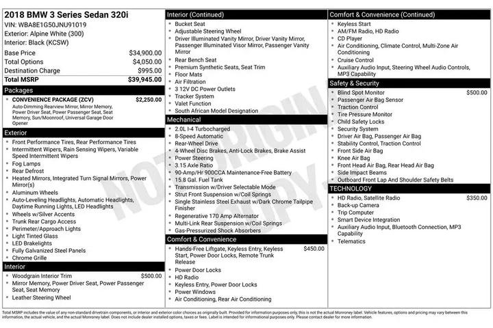 $14900 : BMW 3 Series 2018 320i 4dr S image 4