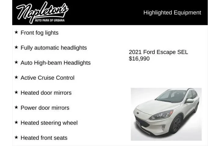 $16990 : Ford Escape 2021 SEL 4dr SUV image 3