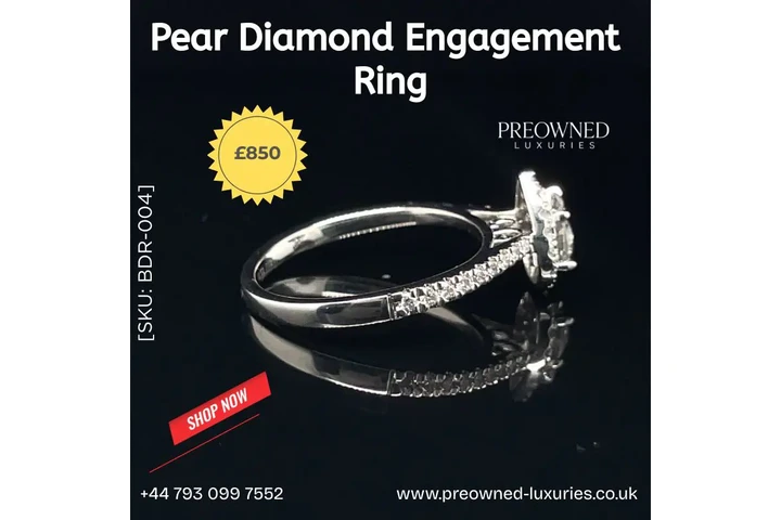 Buy Elegant Pear Diamond Ring image 2