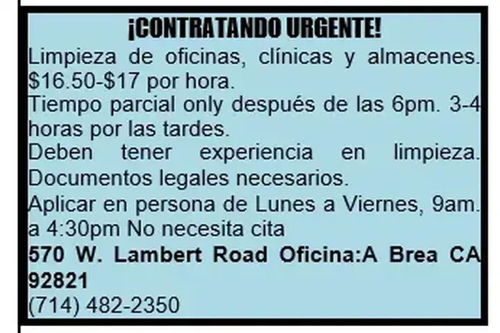 ¡CONTRATANDO URGENTE! image 1